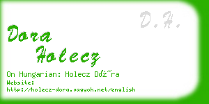 dora holecz business card